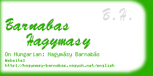 barnabas hagymasy business card