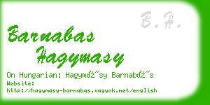 barnabas hagymasy business card